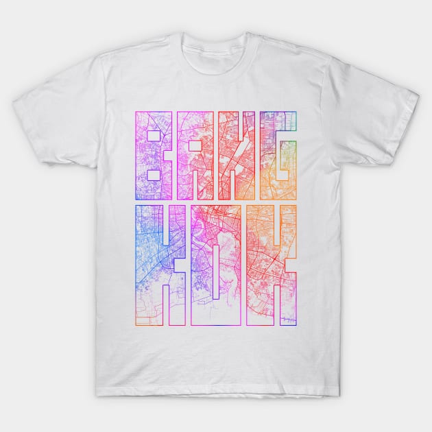 Bangkok, Thailand City Map Typography - Colorful T-Shirt by deMAP Studio